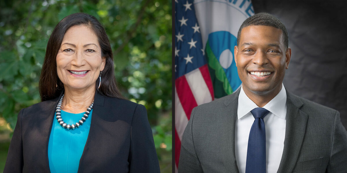 Deb Haaland and Michael Regan